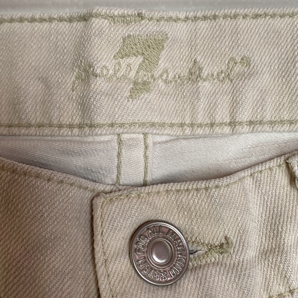 7 for All Mankind skinny leg taupe distressed jeans  women’s size 25 - Picture 5 of 8